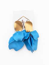 Gold Dangle Flower Petal Earring