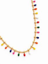 Multicolor Droplet Necklace