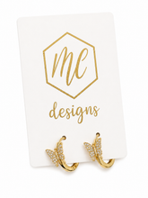 Rhinestone Butterfly Huggies