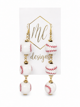 Baseball Triple Tiered Earrings