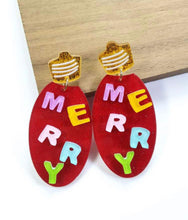 Light Bulb Christmas Acrylic Merry Earrings