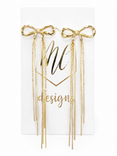 Long Bow Chain Earrings