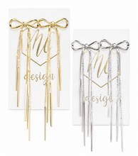 Long Bow Chain Earrings