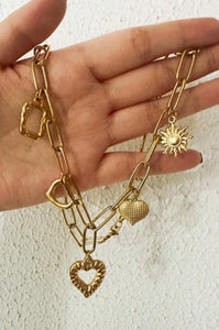 Chunky Chain Heart Necklace