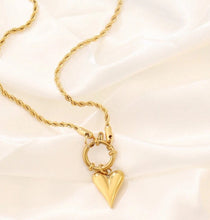 Chunky Chain Heart Necklace