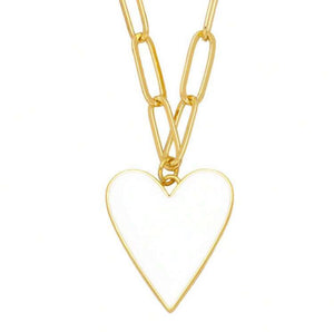 Chunky Chain Heart Necklace