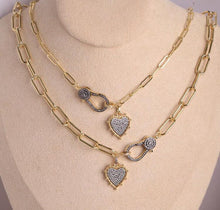 Chunky Chain Heart Necklace