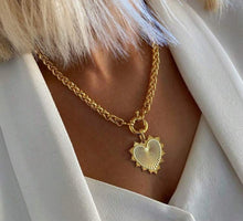 Chunky Chain Heart Necklace