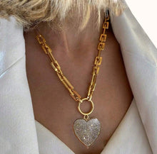 Chunky Chain Heart Necklace
