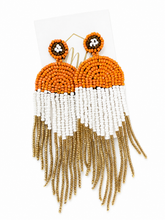 Halloween Fall Fringe Seed Bead Earrings