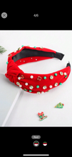 Velvet Christmas Jewel Pearl Headbands