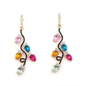 Jeweled Christmas Light Bulb  Earrings