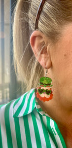 St Patrick Leprechaun Acrylic Earrings