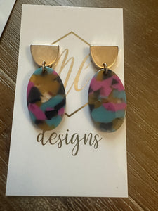 New Acrylic Oval Earrings