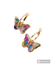 Colorful Butterfly Hoops