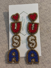 Statement Beaded USA Earrings