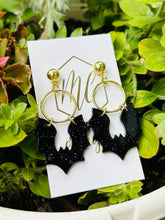 Triple Glitter Bat Earrings