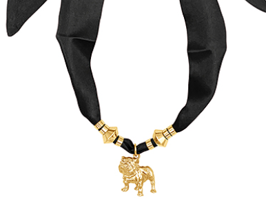 Bulldog Full Body Necklaces Scarf and Chain