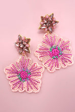 FLOWER  SEED BEADED EARRINGS