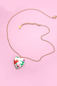 COLORFUL FLOWER LOCKET NECKLACE