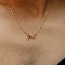 Gold Bow Simple Charm and Rhinestone Necklaces