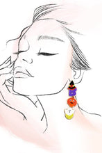 HALLOWEEN BOO GHOST PUMPKIN BEADED EARRINGS