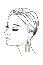 GLITZ GLITTER ARCH DROP EARRINGS