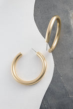 CLASSIC SHINY CHUNKY HOOPS EARRINGS 1.75 INCH