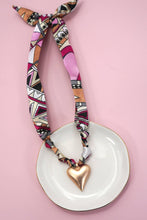 HANDMADE SCARF NECKLACE - HEART