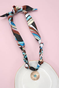 HANDMADE SCARF NECKLACE - HEART