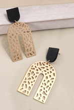 GOLD CUTOUT ARCH SHAPE DROP EARRINGS