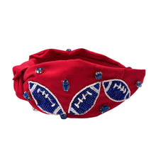 Iridescent Shiny Beaded Football Headbands