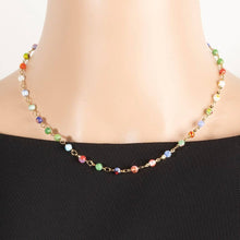Colorful Beaded Chain Necklace