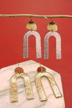GLITZ GLITTER ARCH DROP EARRINGS