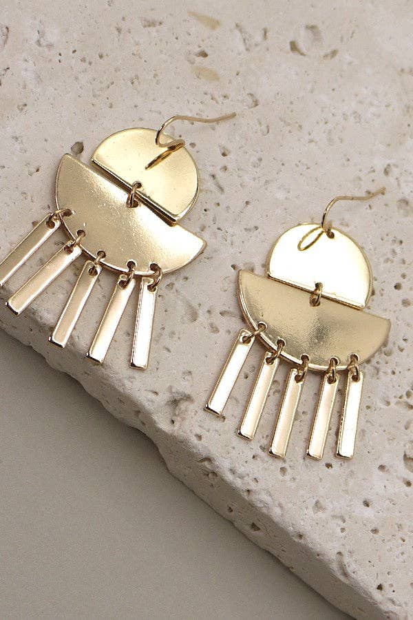 HALF MOON BAR DROP EARRINGS
