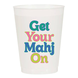 Get Your Mahj On Frosted Cups - Mahjong