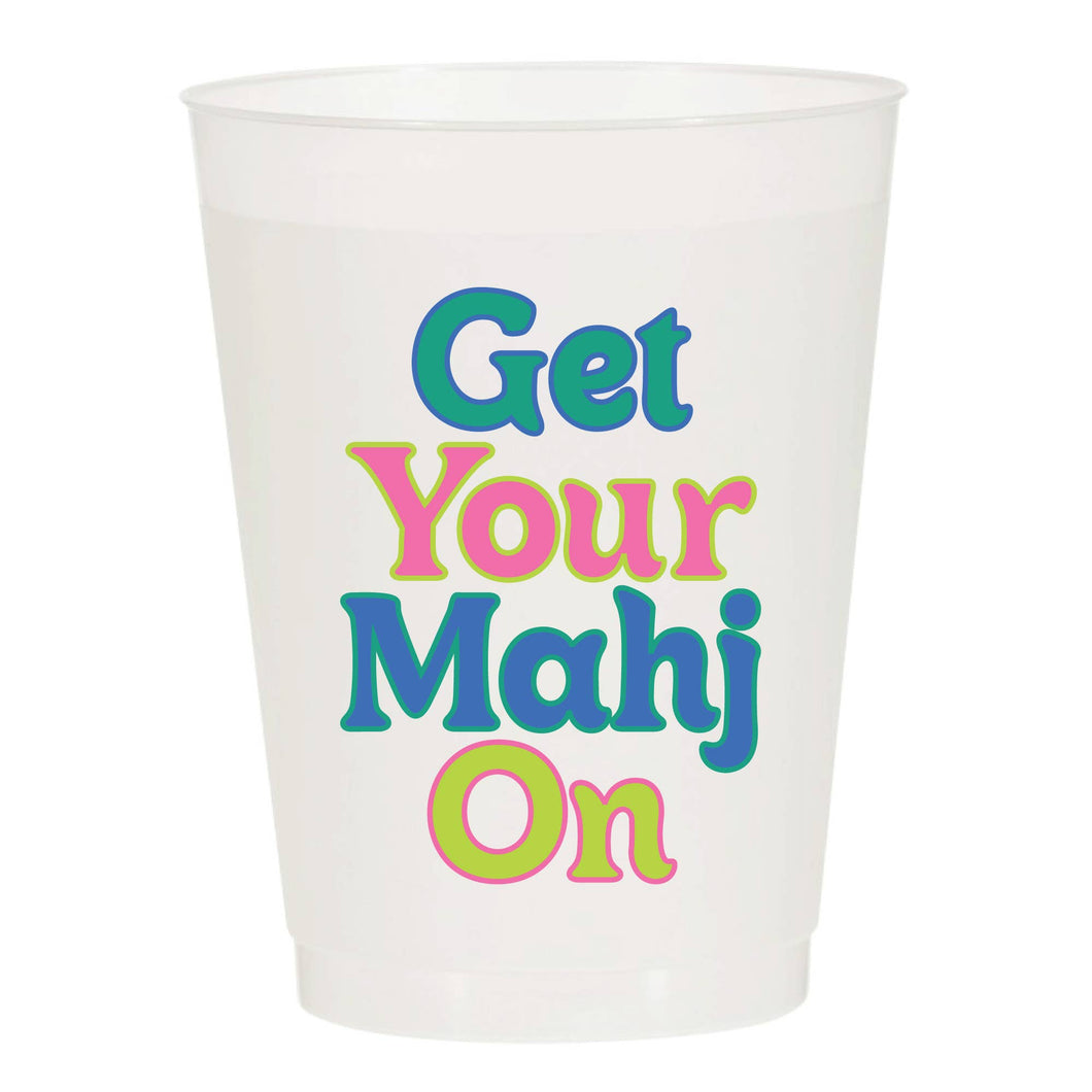 Get Your Mahj On Frosted Cups - Mahjong
