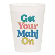 Get Your Mahj On Frosted Cups - Mahjong