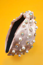 RHINESTONE PEARL BEAD HAIR BAND HEADBAND