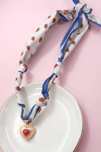 HANDMADE SCARF NECKLACE - HEART