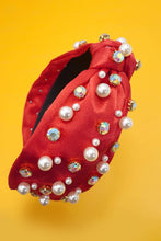 RHINESTONE PEARL BEAD HAIR BAND HEADBAND