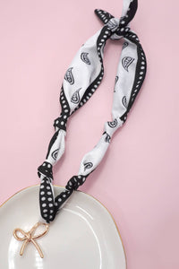 HANDMADE SCARF NECKLACE - HEART