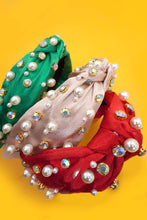 RHINESTONE PEARL BEAD HAIR BAND HEADBAND