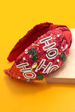 HO HO HO CHRISTMAS HOLIDAY SEED BEAD HEADBAND