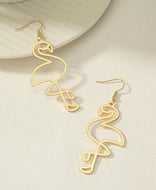 Gold Flamingo Earrings