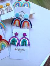 New Rainbow Acrylic Earrings