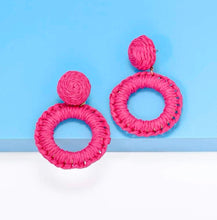 Double Circle Rattan Earring