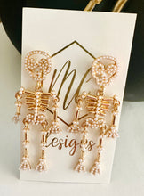 Fun Dangle Skeleton Halloween Earrings