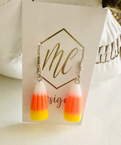 Candy Corn Halloween Earrings