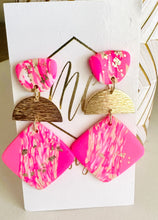 Hot Pink Clay Earrings